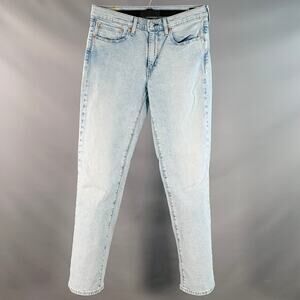 LEVI STRAUSS Size 32 Blue Cotton Five Pockets Straight Jeans